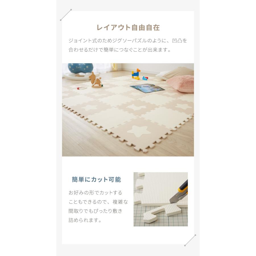 ジョイントマット 36枚 32x32cm キッズ ベビー 赤ちゃん 防音 断熱 かわいい 抗菌 防臭 床暖房 Rody ロディ | ブランド登録なし | 10