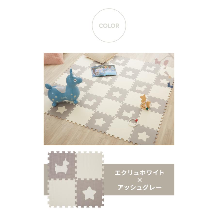 ジョイントマット 36枚 32x32cm キッズ ベビー 赤ちゃん 防音 断熱 かわいい 抗菌 防臭 床暖房 Rody ロディ | ブランド登録なし | 01