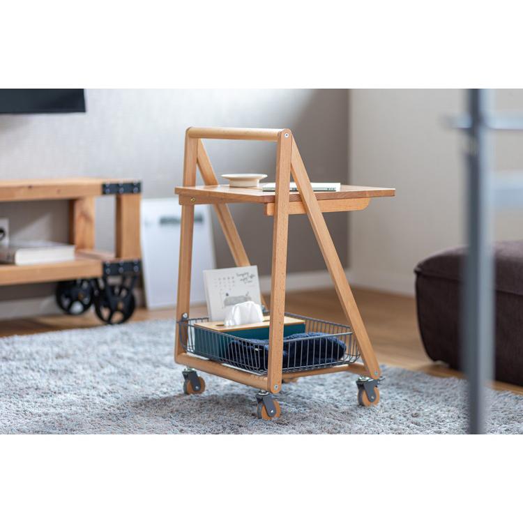 ラタン キャスター付きテーブルワゴン 楽天市場】キャスター付き2段 マルチワゴン ワゴン 2D キッチン