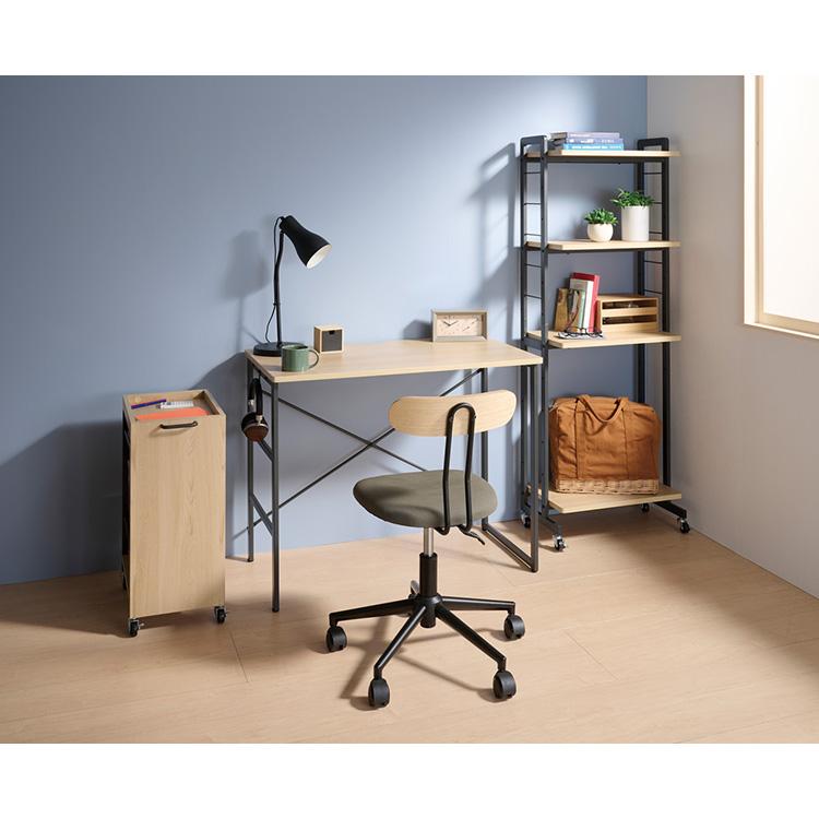 オープンラック 幅53 奥行30 高さ146.5cm キャスター付き 可動棚 S字