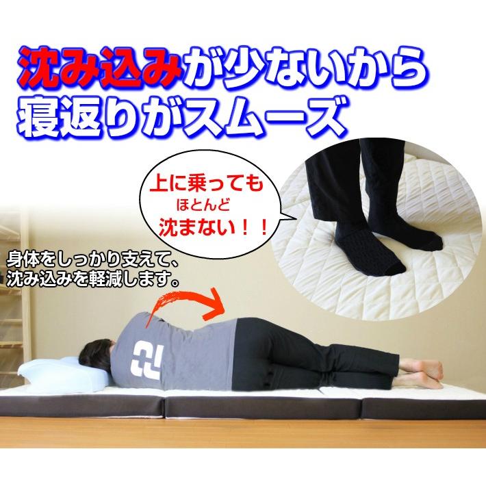 日本製 アキレス シングル カチカチ キルトマットレス 国産 マットレス かたい かため シンプル ベッド 収納 カバー洗濯可能 代引不可_4