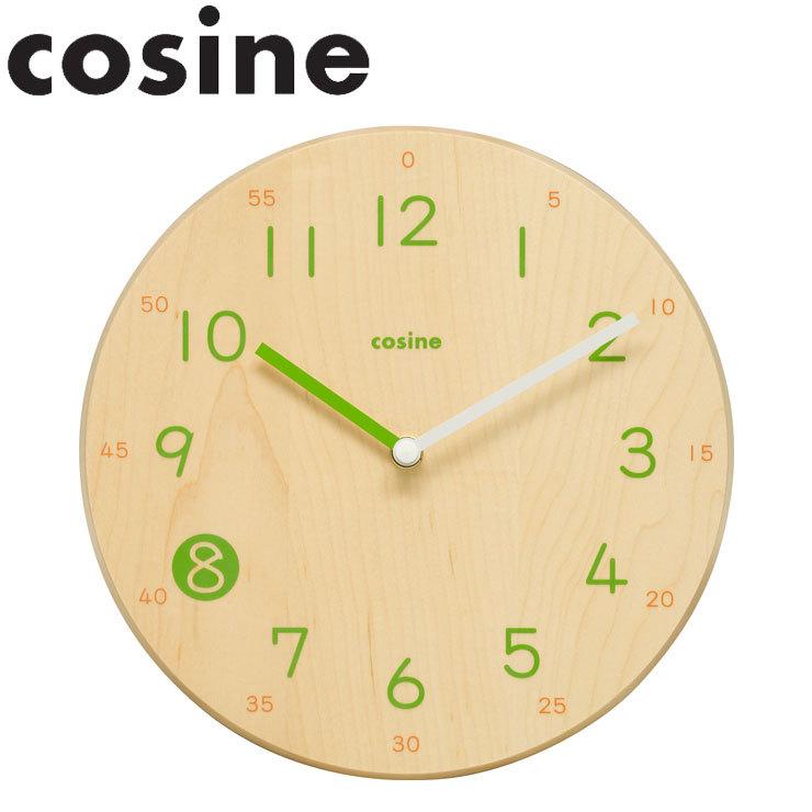 コサイン　cosine  メープル　時計 cosine 子ども時計 メープル コサイン 日本製 旭川家具 時計 掛け時計