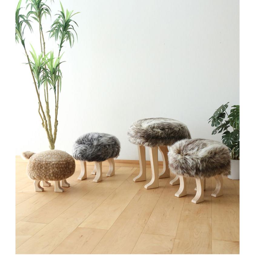 匠工芸 日本製 旭川家具 アニマルスツール コヨーテブラウン L チェア