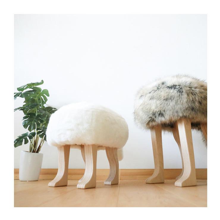 匠工芸 日本製 旭川家具 アニマルスツール コヨーテブラウン L チェア