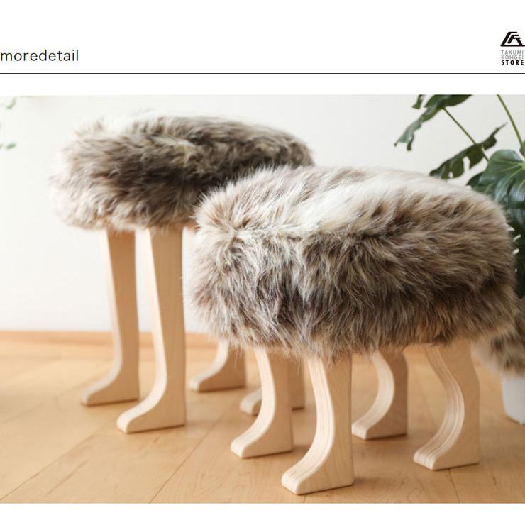 TAKUMI 匠工芸 アニマルスツール フォックス Sサイズ 匠工芸 スツール「アニマルスツール」フォックスグレー Sサイズ