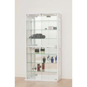 コレクションケース ホワイト 鏡張り ディスプレイラック : リコメン堂