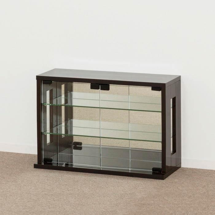 リコメン堂 クロシオ 卓上コレクションケース 横型 ダークブラウン 代