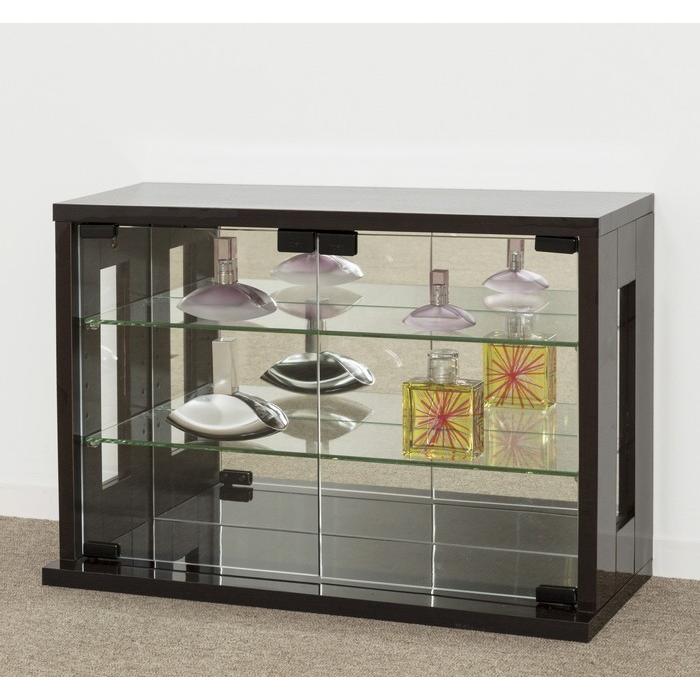 ☆コレクションケース　ヨコ型　横型　ブラック　卓上　小型　約幅32×高さ35cm リコメン堂 クロシオ 卓上コレクションケース 横型 ダークブラウン 代