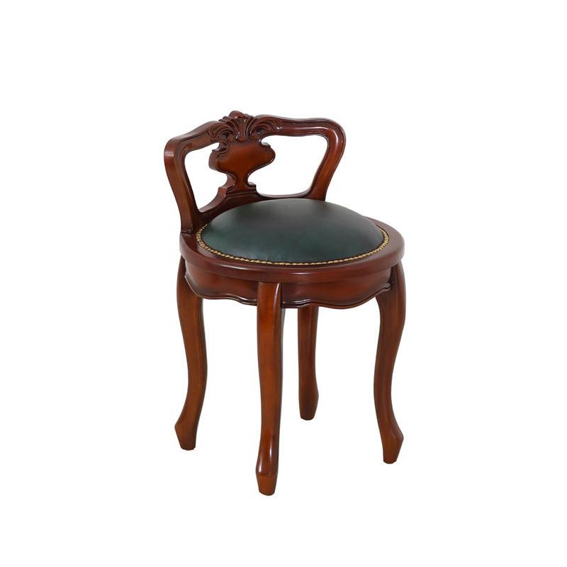 ラウンドチェア 回転椅子 スツール 高級 マホガニー ヴァーサ ブラウン 背付ラウンドチェア 回転チェア 完成品 マホガニー 天然木