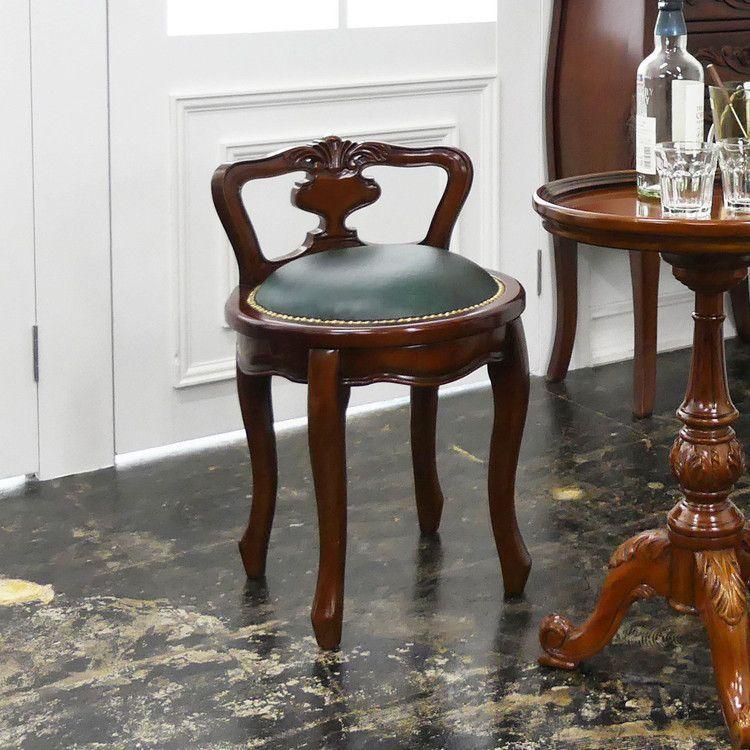 木製クッション付き椅子　アンティーク　レトロ 木製クッション付き椅子　アンティーク　レトロ