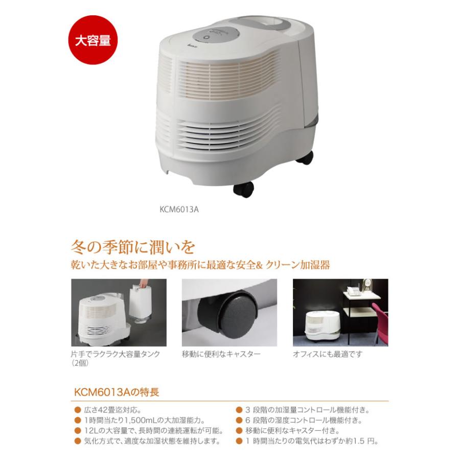 KAZ カズ 気化式加湿器 12L KCM6013A 大容量 オフィス 業務用 木造25畳 