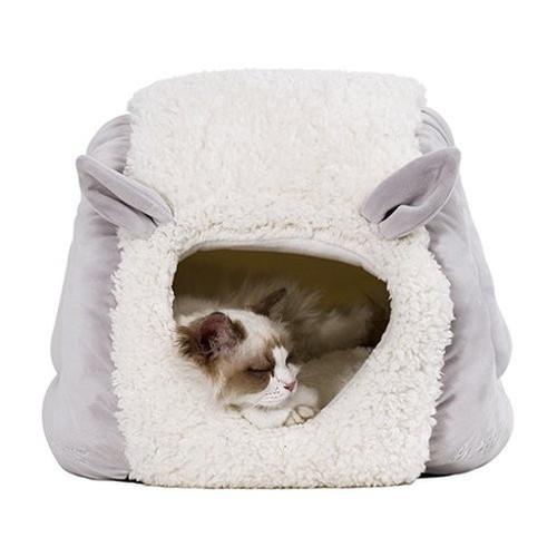 M-PETS エムペッツ Dolly ドリィ ひつじ ヒツジ ECOベッド ドーム型ベッド ボア クッション ベッド 手洗い可 もこもこ かわいい 暖かい 犬用 猫用の画像