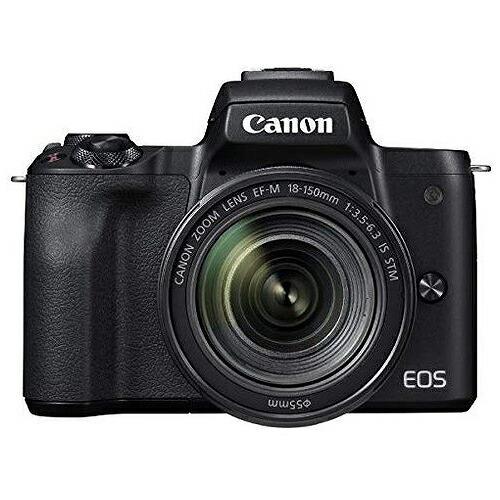 キヤノン CANON ミラーレス一眼カメラ EOS Kiss M 18-150 LKit-BK ブラック レンズキット デジカメ ミラーレスカメラ｜recommendo