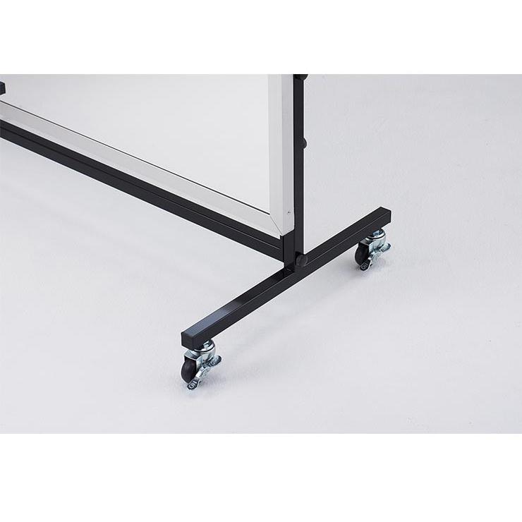 割れないミラー 移動式スポーツミラー キャスター付 幅90×高さ180×厚さ