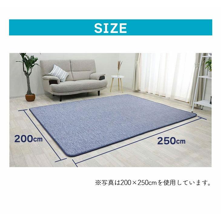 極厚低反発ラグマット　200×250cm ラグ 200×250cm 低反発 ラグマット 夏用 接触冷感 ひんやり 厚20mm