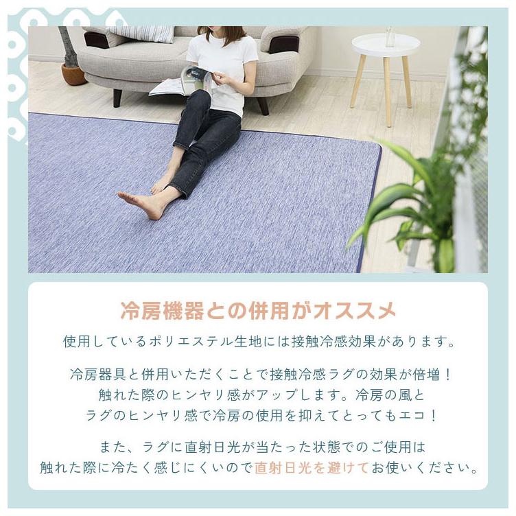 ラグ 200×250cm 低反発 ラグマット 夏用 接触冷感 ひんやり 厚20mm