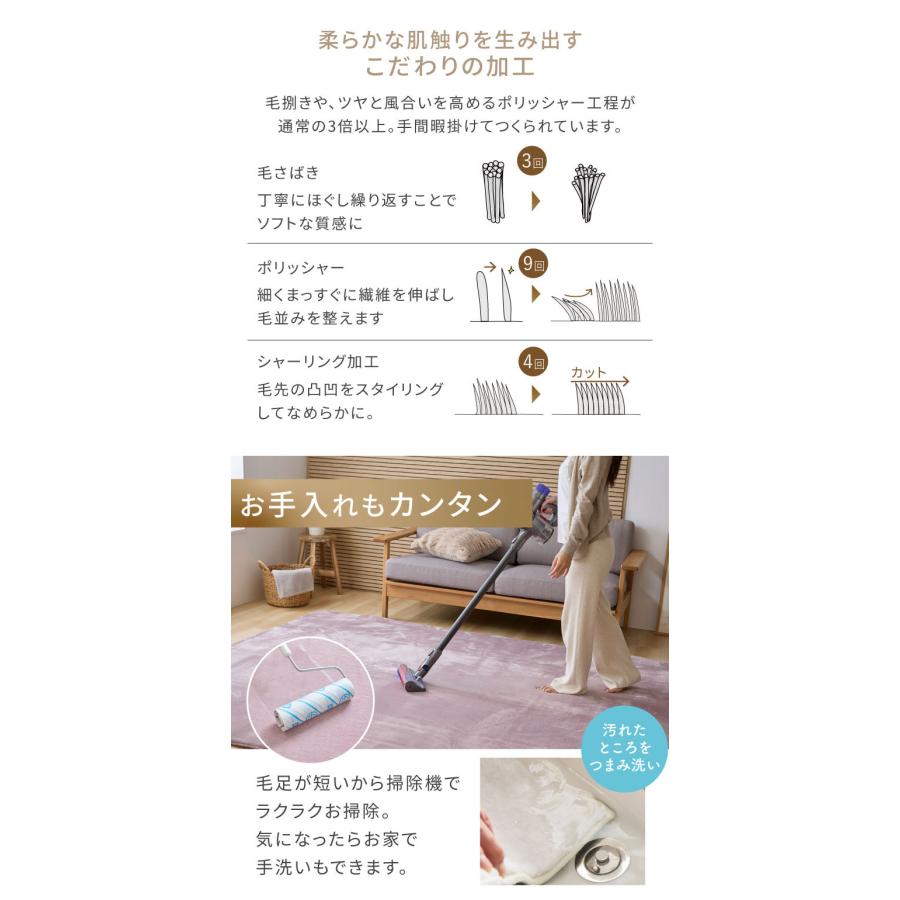 極厚高反発ラグ 200×300cm 極厚25mm 長方形 フランネル 撥水 防音 滑り