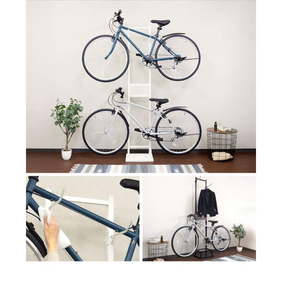 自転車スタンド 2台用 室内保管用 Lex レック 盗難防止 6段階 高さ調整