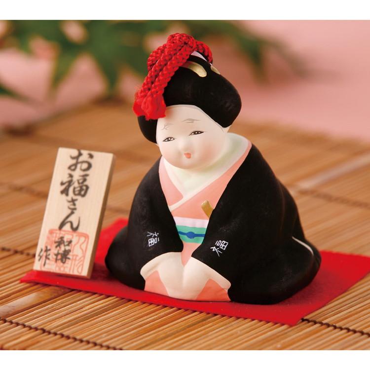 伝統工芸 博多人形 福福ペア お福さん・福の神 人形 代引不可