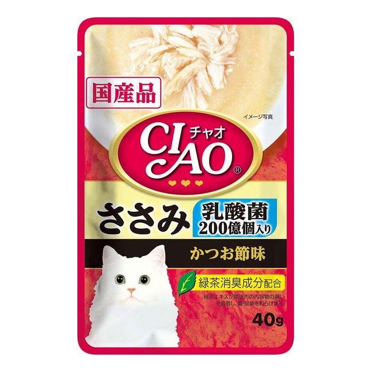 いなばペットフード CIAO パウチ 乳酸菌入り ささみ かつお節味 40g｜recommendo