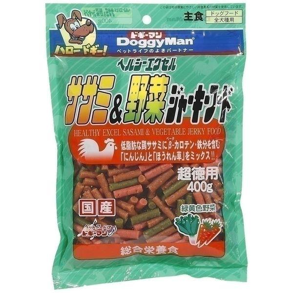 ドギーマンハヤシ 食品事業部 エクセルササミ&野菜ジャーキーフード400g｜recommendo