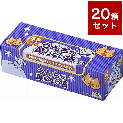 20箱セット クリロン化成 うんちが臭わない袋 BOS ネコ用 箱型 SSサイズ 200枚入 ボス うんち袋 うんち処理 まとめ売り セット売り