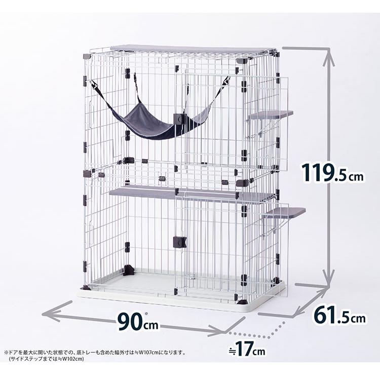 レビューでスキンシップトイ 猫用 サークル ケージ 2段 キャットタワー