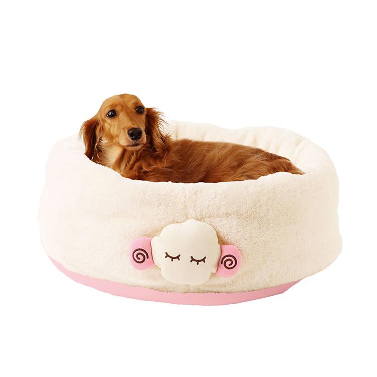 ペッツルート ふんわり包まれ 2way ひつじ ベッド マット ペット用 犬