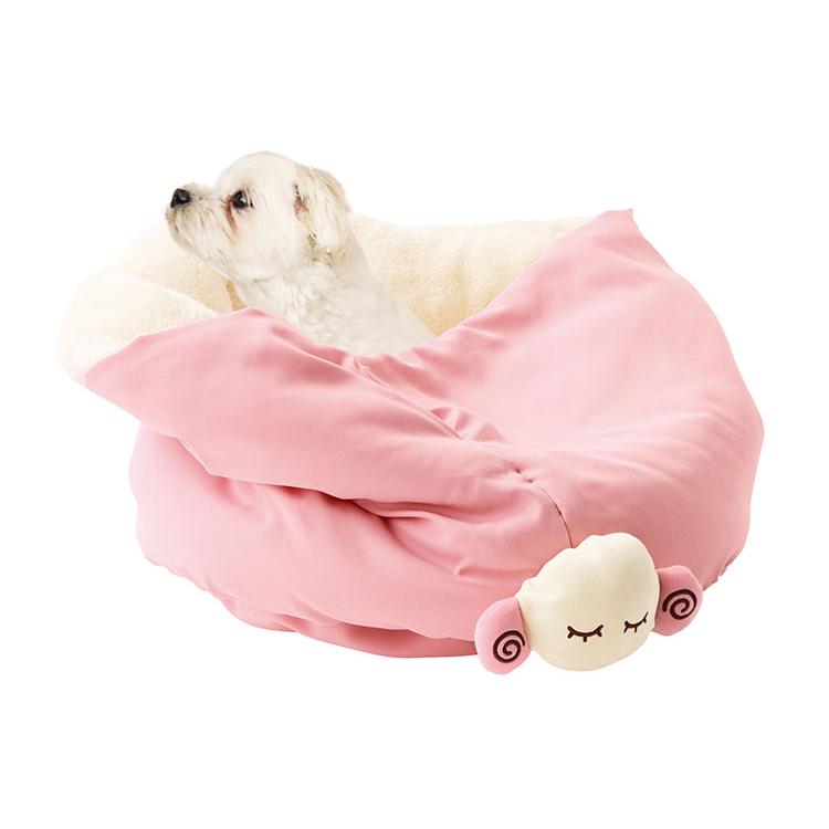 ペッツルート ふんわり包まれ 2way ひつじ ベッド マット ペット用 犬