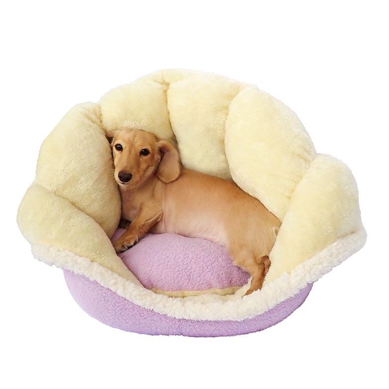 ペッツルート 犬用 冬用 ベッド クリームだいふく 2WAY ぶどう ペット
