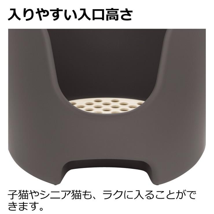 リッチェル ラプレ 壁高ネコトイレ ダークグレー ペット用品 トイレ用品 猫用トイレ｜recommendo｜03