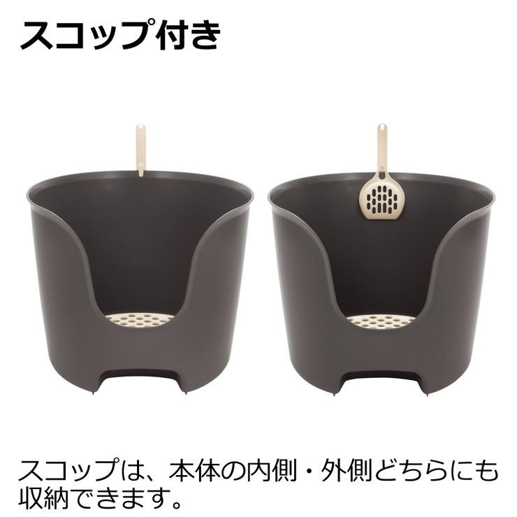 リッチェル ラプレ 壁高ネコトイレ ダークグレー ペット用品 トイレ用品 猫用トイレ｜recommendo｜04