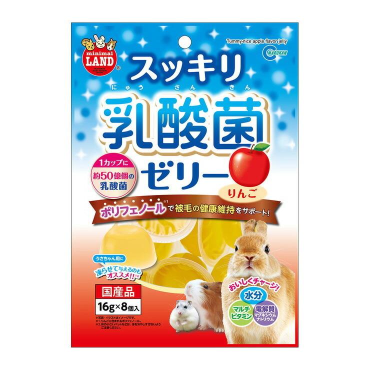 マルカン スッキリ乳酸菌ゼリー りんご 16g×8個入 ペット用品 ペットフード 小動物 エサ 餌｜recommendo