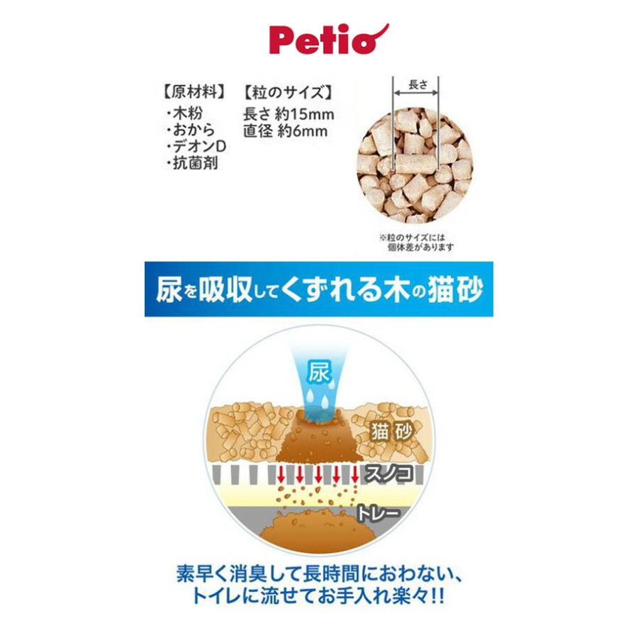 6個セット ペティオ システムトイレ用 トイレに流せる猫砂 デオンD