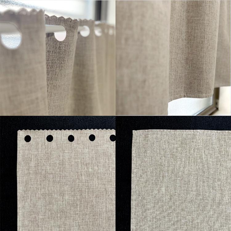 カフェカーテン 1級遮光 100×75cm 小窓カーテン 遮熱 防音 高機能