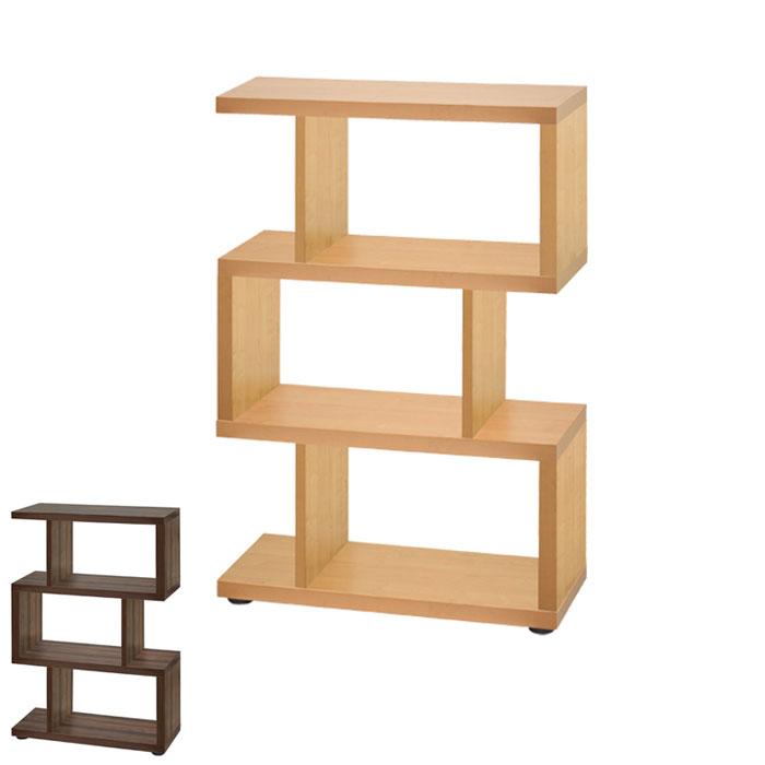 デザインラック3段 S字ラック 木製 S字 見せる収納 ディスプレイ