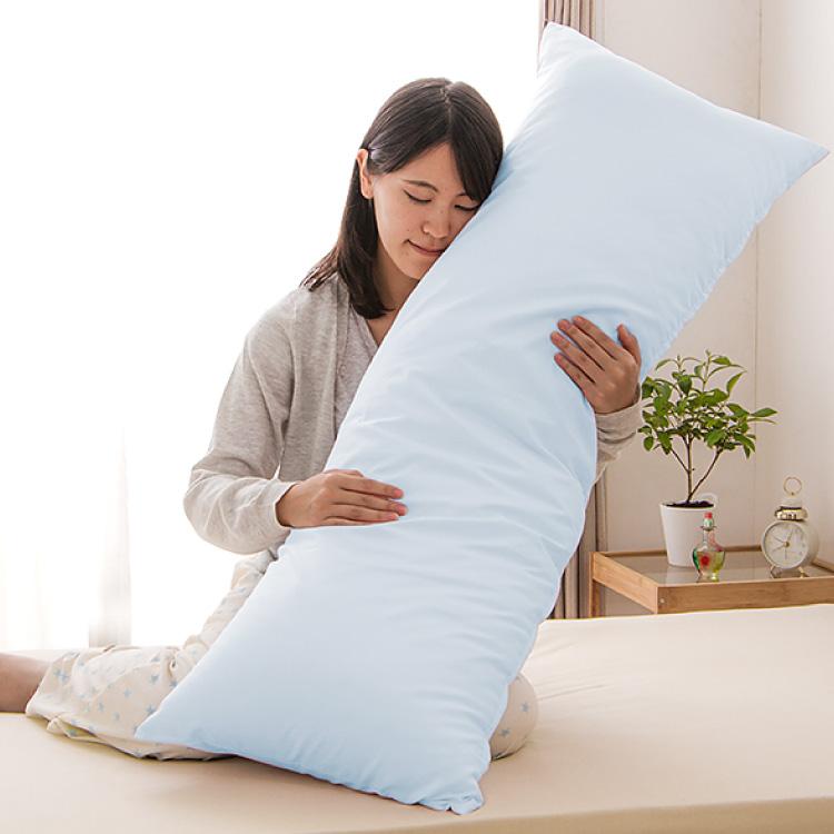 ひんやり接触冷感抱き枕 日本製 43×120cm ストレート抱き枕 抱きまくら