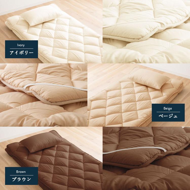 防ダニ 抗菌 ボリューム敷パッド セミダブル 日本製 防ダニ抗菌