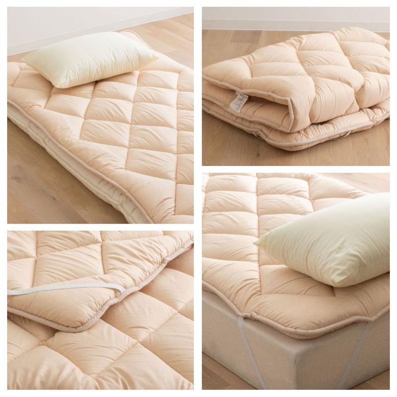 防ダニ 抗菌 ボリューム敷パッド セミダブル 日本製 防ダニ抗菌