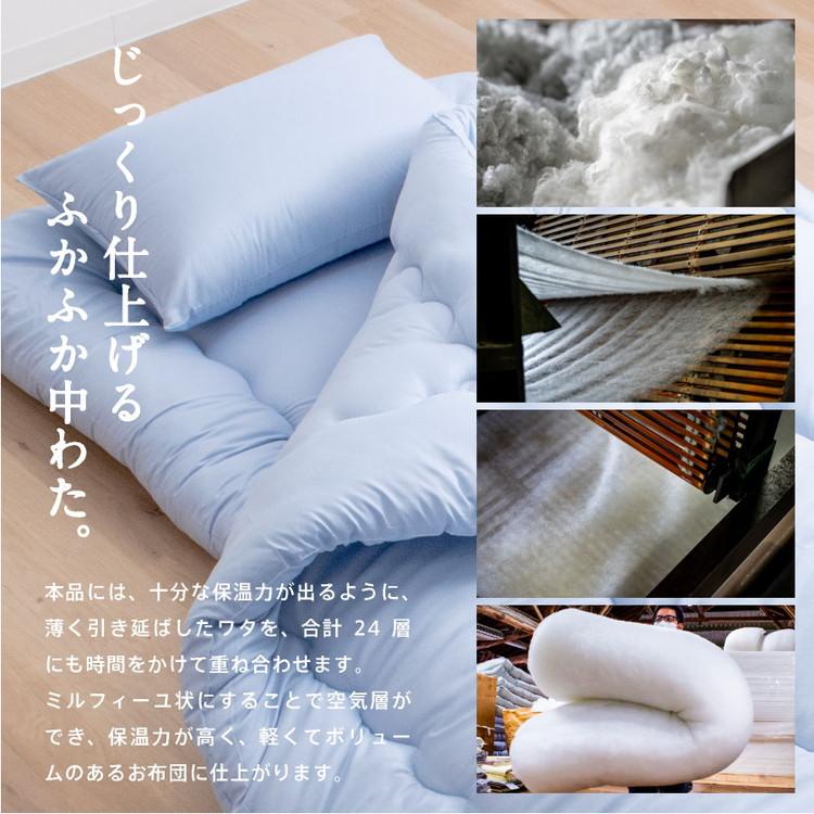 固綿入り 防ダニ抗菌 洗える 敷布団 セミダブルロング 日本製 敷き布団