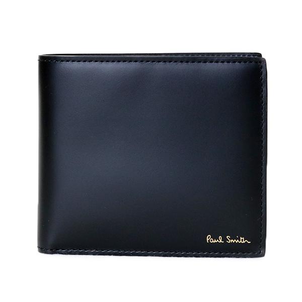 ポールスミス PAUL SMITH 折財布 メンズ 4833 A40567 PR ブラック 送料無料｜recommendo