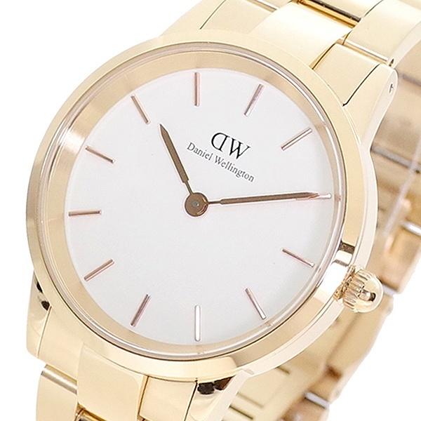 ダニエルウェリントン DANIEL WELLINGTON 腕時計 メンズ レディース DW00100209 Iconic Link 36mm クォーツ ホワイト ローズゴールド 送料無料
