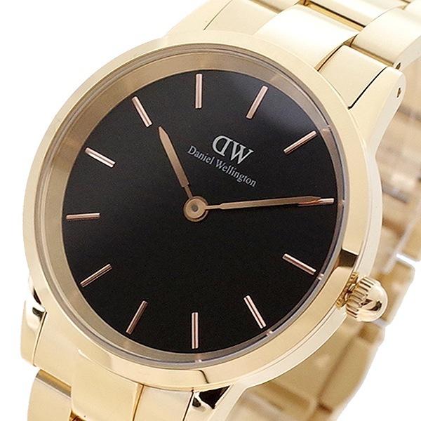 ダニエルウェリントン DANIEL WELLINGTON 腕時計 メンズ レディース DW00100210 Iconic Link 36mm クォーツ ブラック ローズゴールド 送料無料