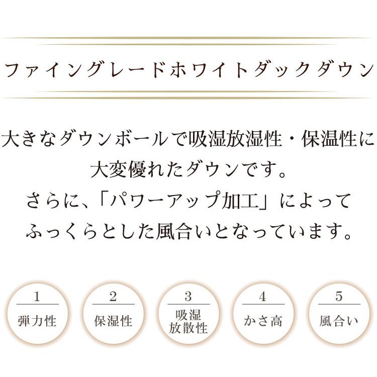 ファイングレードホワイトダックダウン90% 羽毛肌掛け布団 シングル 150×210cm 重量0.4kg 日本製 丸八真綿 代引不可 レビュー&報告でプレゼント｜recommendo｜04