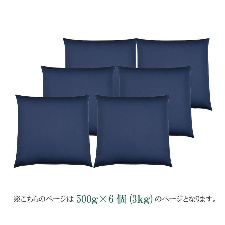 日本製 補充用ビーズクッション 6個セット ビーズクッション 500g 63kg そのまま使える そのまま 補充 おうち時間 ビーズ マイクロビーズ クッション 代引不可の画像