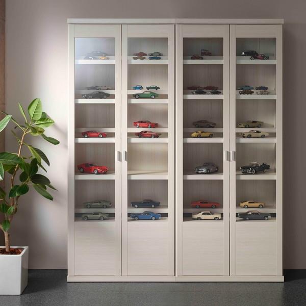 日本製 フナモコ ガラスシェルフ【幅74.3×180cm リアルウォールナット