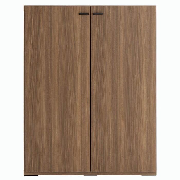本州・四国は開梱設置無料 フナモコ リビングシェルフ 幅90×高さ113.8cm リアルウォールナット KFD-90 本棚 リビングシェルフ 壁面 収納 代引不可