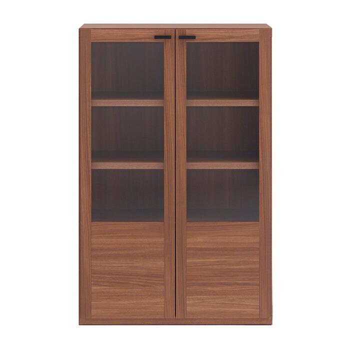 本州・四国は開梱設置無料 フナモコ リビングシェルフ 幅74×高さ113cm リアルウォールナット GFD-74 本棚 リビングシェルフ 壁面 収納 代引不可