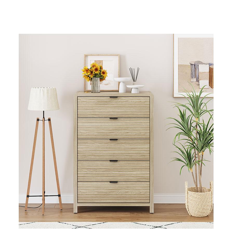 ROOMY 5-DRAWER CHEST SAND アップサイド ドゥ ルーミー 5段チェスト