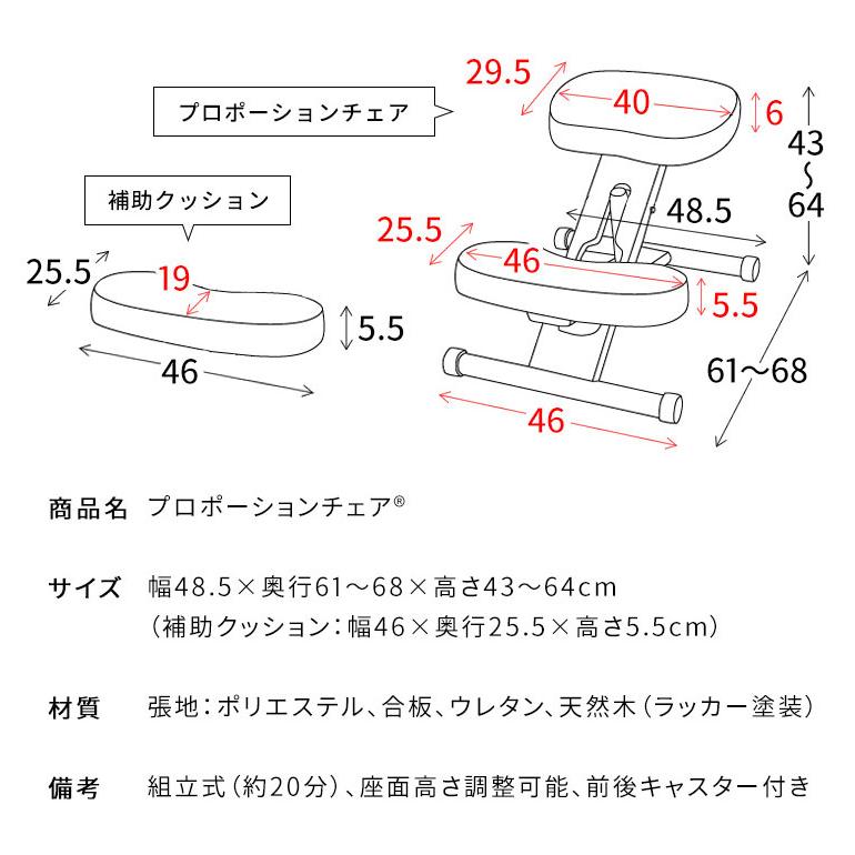 学習椅子 プロポーションチェア CH-N889CK ホワイト脚 ライトナチュラル脚 学習チェア 背筋が伸びるチェア 学習イス 学習椅子 椅子 学習 姿勢 代引不可_14